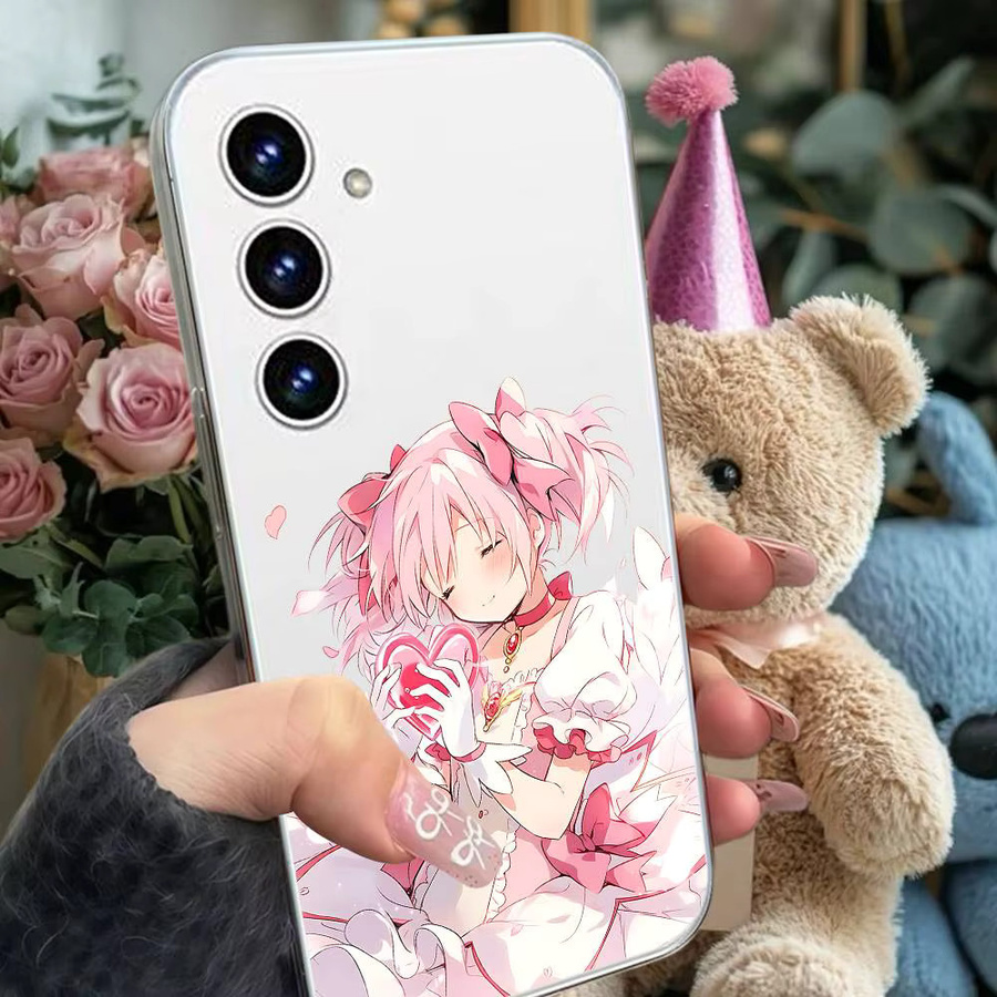 Mesuca M-Madoka Magica Y2k Girl Handyhülle für Samsung Galaxy S21 S22 S23 S24 S25 Ultra FE Plus 5G A52S Transparent - Bild 2