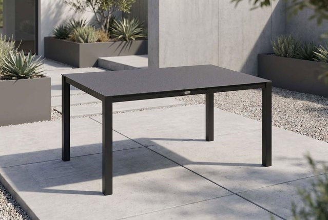 Kettler OUTFLEXX Esstisch in Anthrazit aus Aluminium und Spraystone, B/T: 160 x 95 cm - Bild 1