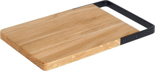 VEGA Servierbrett Esino rechteckig aus Holz und Edelstahl in Braun/Schwarz, L: 26 cm, B: 16 cm, H: 1,5 cm - Bild 1