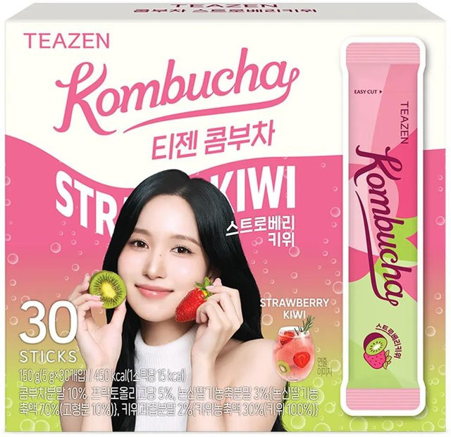 Teazen Kombucha Instant-Drink Strawberry Kiwi 30 Stück - Bild 1
