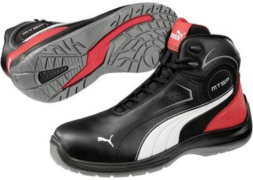 Puma Safety Touring Black Mid ESD Sicherheitsstiefel S3 in Schwarz, Weiß und Rot, Schuhgröße 39 - Bild 1