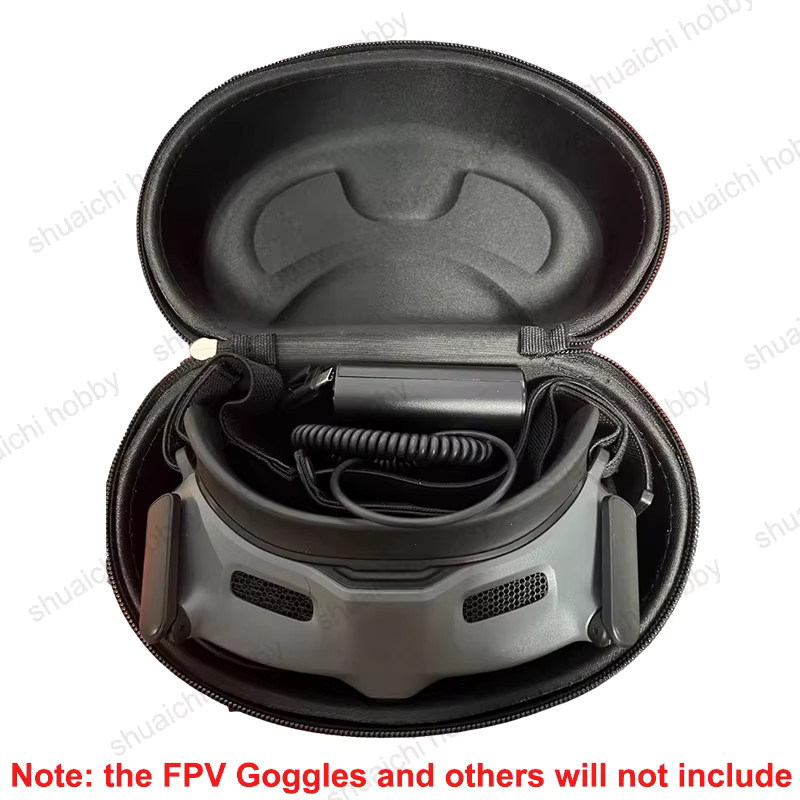 YUENHOANG Aufbewahrungsbox für DJI Goggles 2/3, schützende Tragetasche mit Reißverschluss in Schwarz - Bild 5