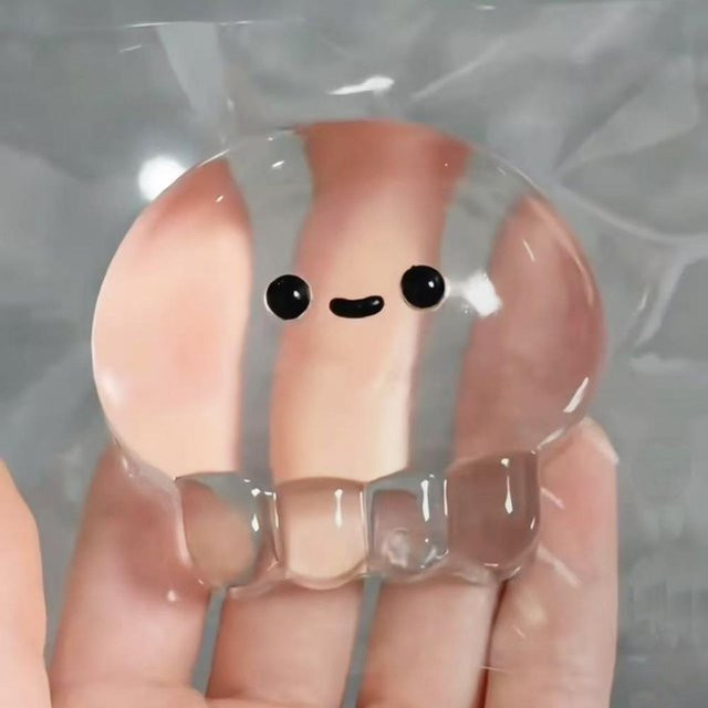 Binchi Akne-Quetscher TPR Kristallkugel, Transparenter Simulations-Wasserball, Oktopus-Quetschspielzeug - Bild 1