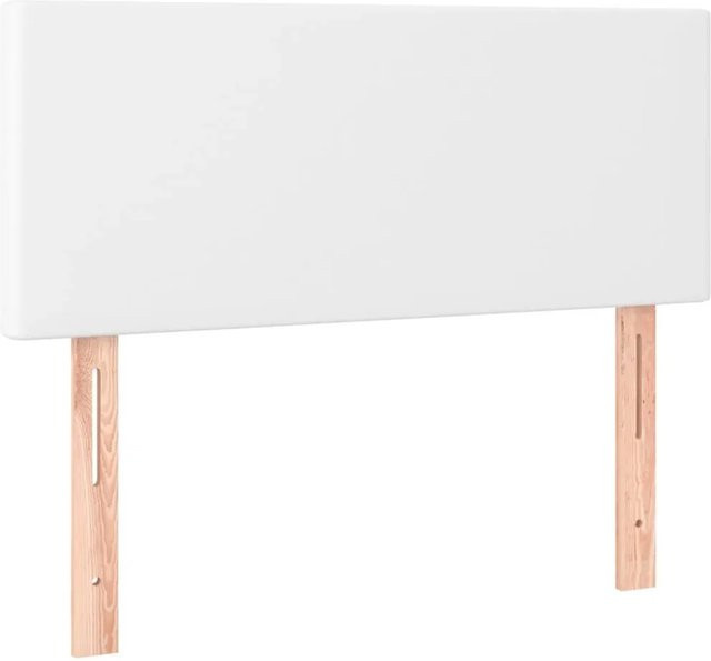 vidaXL LED Kopfteil in Weiß aus Kunstleder mit USB-Ladeport, B: 100 cm, T: 5 cm, H: 78-88 cm - Bild 1
