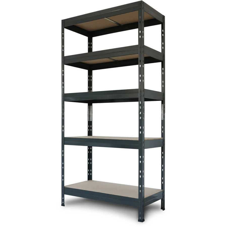 Ar Shelving Schwerlast-Steckregal Rivet in Anthrazit mit 5 Böden, H x B x T: 180 x 90 x 40 cm - Bild 2