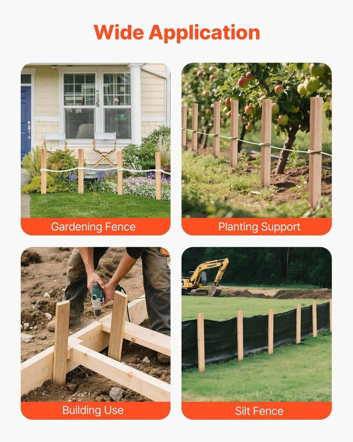 Buying Solutions MB Gartenstecken aus Tannenholz, 25 Stück, braun, B/T/H: 1,27 x 3,81 x 60,96 cm - Bild 3