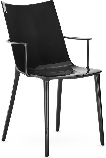 Kartell HHH Stuhl mit Armlehnen in Schwarz aus Kunststoff - Bild 1