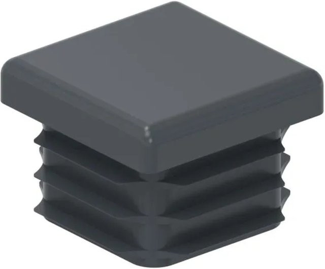 FeNau Einsteckkappe aus Kunststoff für Quadratrohr 25 x 25 mm in Anthrazit RAL 7016 - Bild 1