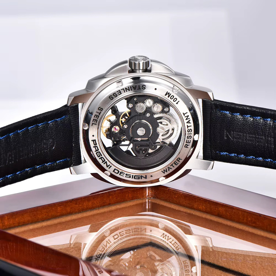Pagani Design Automatikuhr, Edelstahl, Grün, Saphirglas, Herren - Bild 5
