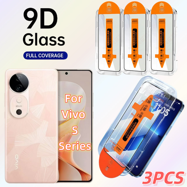 3er-Set HD-Displayschutz aus gehärtetem Glas für Vivo S1Pro, S1, S6, S7, S7E, S7T, S9, S10, S10Pro, S12, S15, S16E, S18E, S19, S20, S30, S30Pro in Transparent - Bild 1