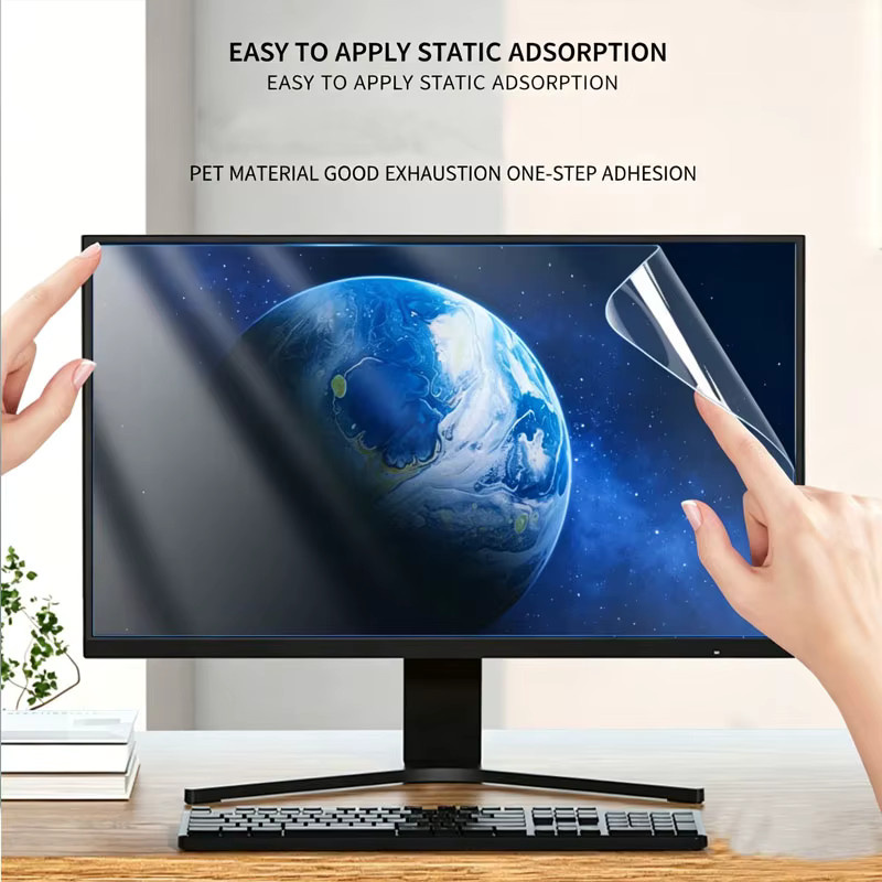 2 Stück HD Matte Anti-Glare Displayschutzfolie als Antireflexions-Augenschutzfilter für Computermonitor und Laptop, Transparent, für 11-24 Zoll - Bild 5