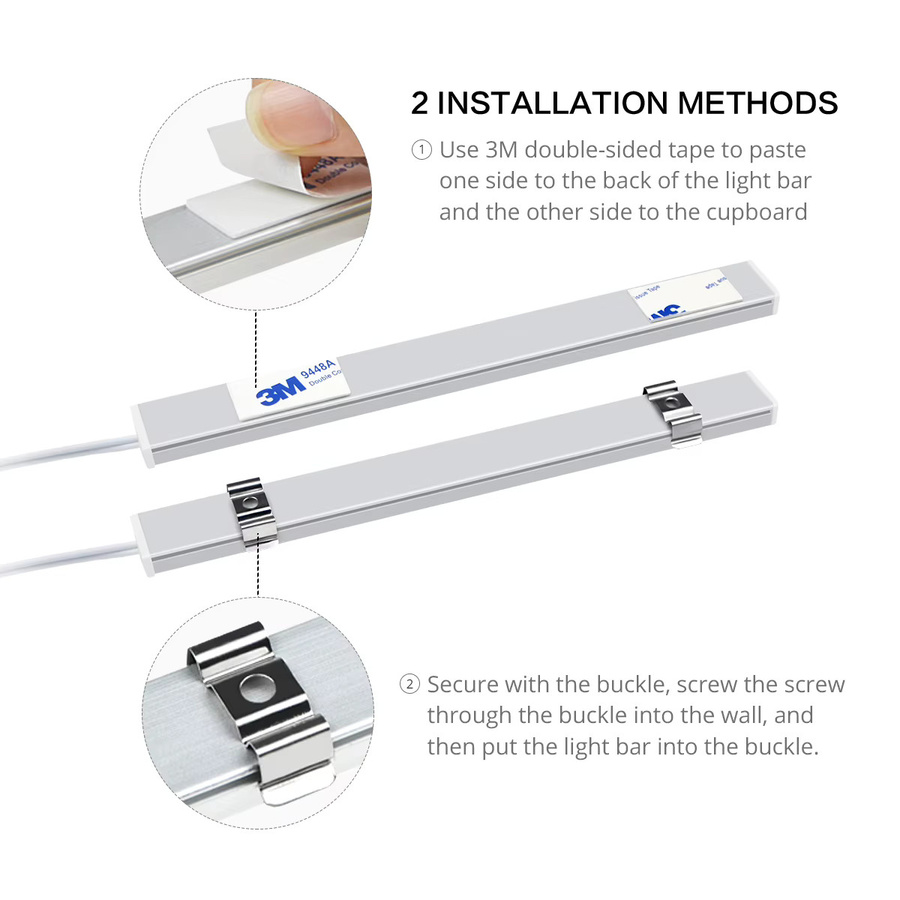 Lcamaw LED-Lichtleiste mit Bewegungssensor und Handgestensteuerung, USB-Betrieb, Warmweiß, Breite: 50 cm - Bild 2