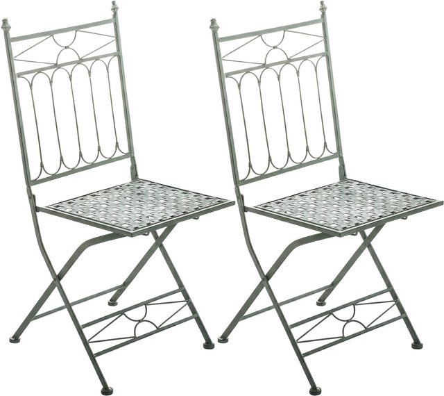 CLP 2er Set Klappstühle Asina aus Eisen im Jugendstil für Garten und Balkon - Bild 1