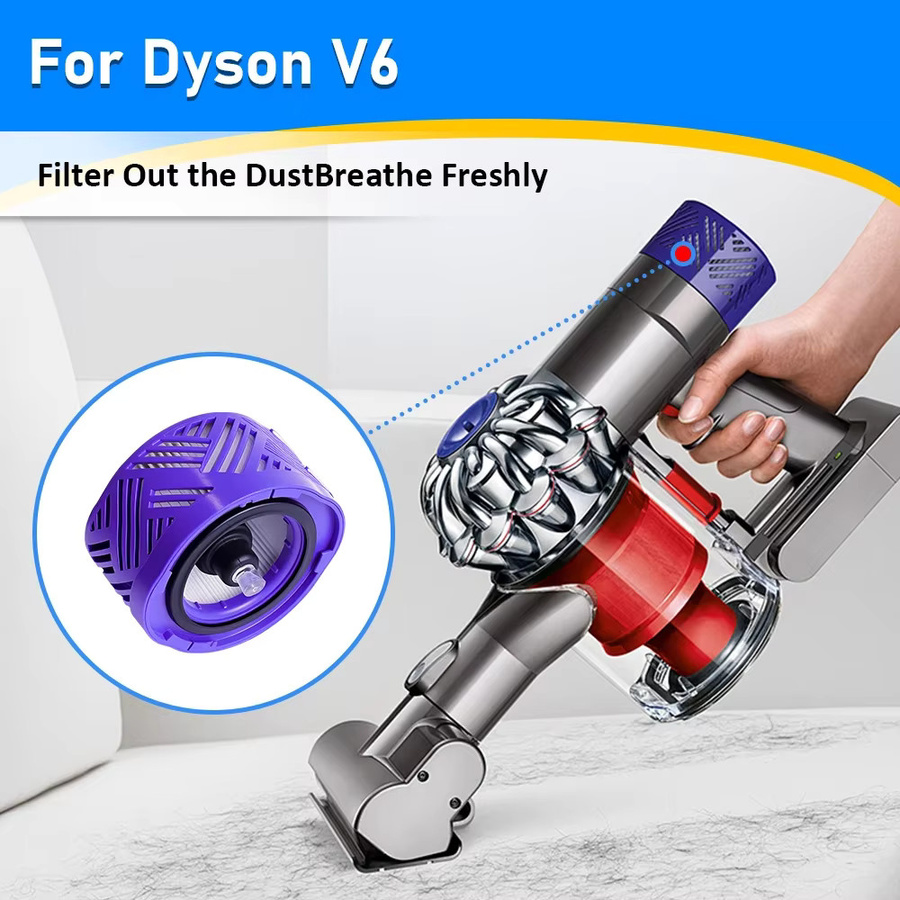HEPA-Filter für Dyson Akku-Staubsauger V6 DC58 DC59 DC61 DC72 DC74 in Purple - Bild 2