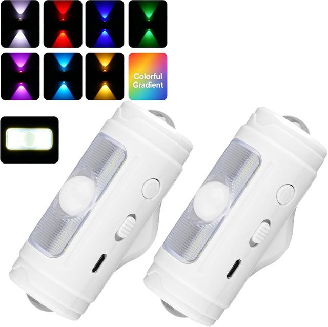 XIWANGFIRE RGB LED Nachtlicht mit Bewegungssensor, USB aufladbare Wandlampe, dimmbare Ambientebeleuchtung in Weiß und Multicolour mit Magnetbefestigung - Bild 1
