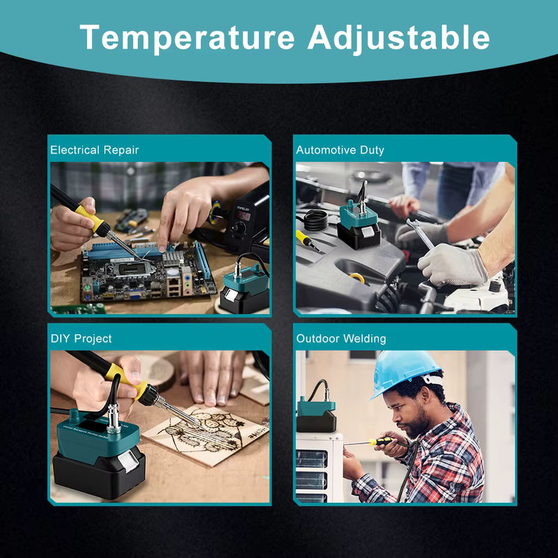 Kabelloser elektrischer Lötkolben für Makita 14,4 bis 18 V Akku mit einstellbarer Temperatur von 300 °C bis 510 °C zum Reparieren von Metallschweißpistolen - Bild 6