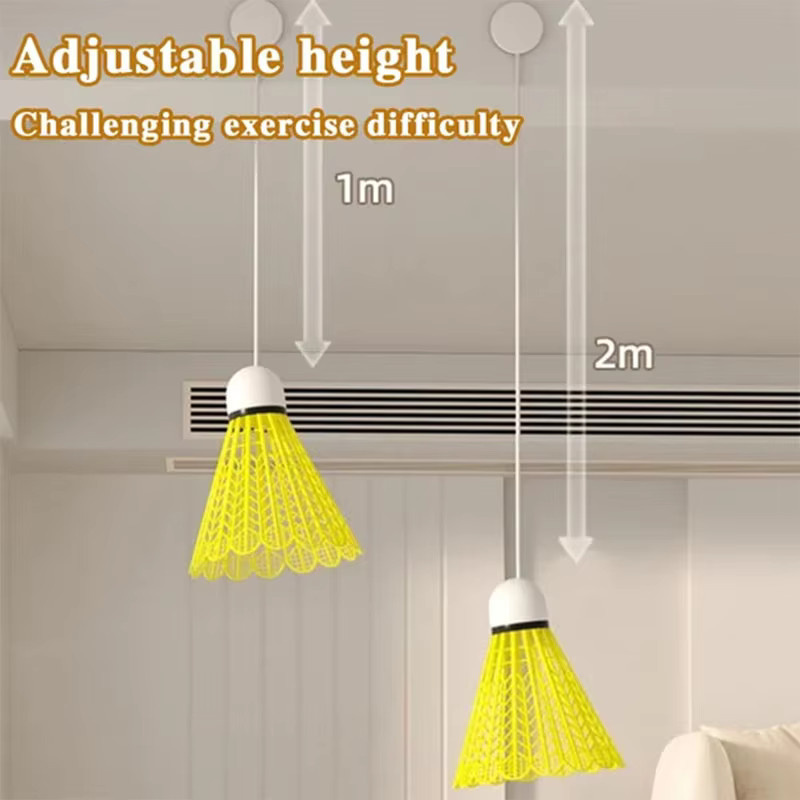 Teaglede Automatischer Rebound-Badminton-Trainer, Badminton-Trainer-Set, Gelb - Bild 2