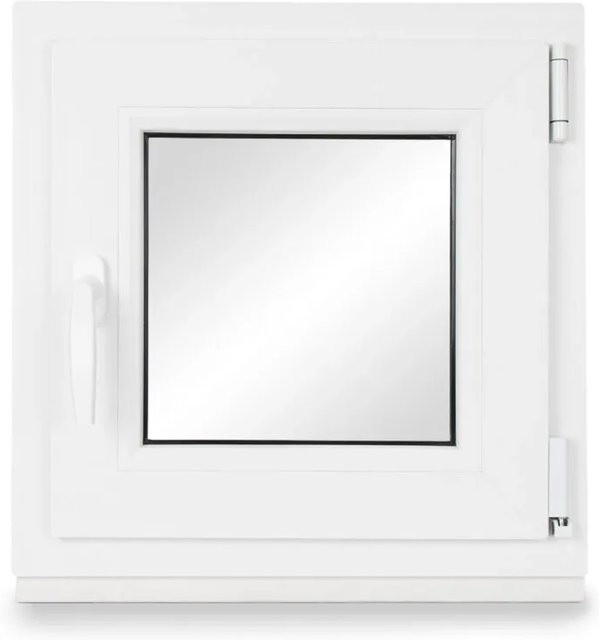 Neruli Kellerfenster Kunststoff Weiß Dreh-Kipp mit 2-Fach-Glas und schwarzer Dichtung B/H: 55 x 55 cm, DIN Rechts - Bild 1