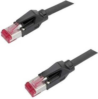 Bachmann RJ45 Patchkabel CAT 6a S/FTP Ethernet LAN Schwarz 5m - Bild 1