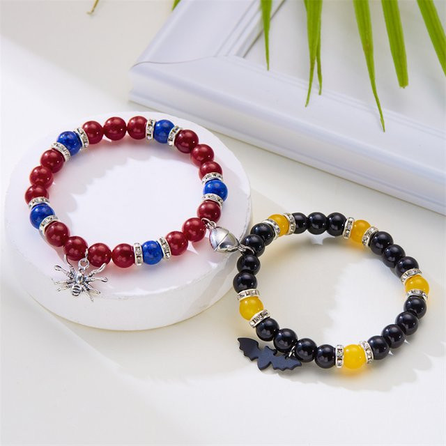 RINHOO FRIENDSHIP Armband, Halloween, Spinne, Fledermaus, Unisex, Bunt - Bild 1
