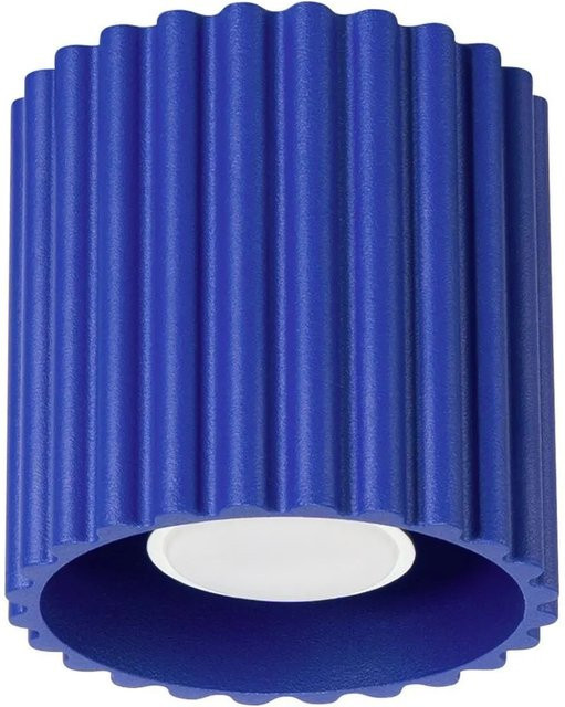 Licht-Erlebnisse Deckenlampe Aufputz Blau aus Aluminium, Rund, Durchmesser: 10 cm, GU10 - Bild 1