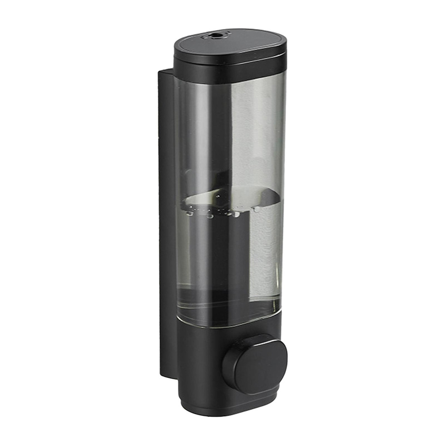TOMTOP JMS Manueller Wandmontage Seifenspender für Spülflüssigkeit oder Lotion, transparent/schwarz, 600 ml - Bild 2