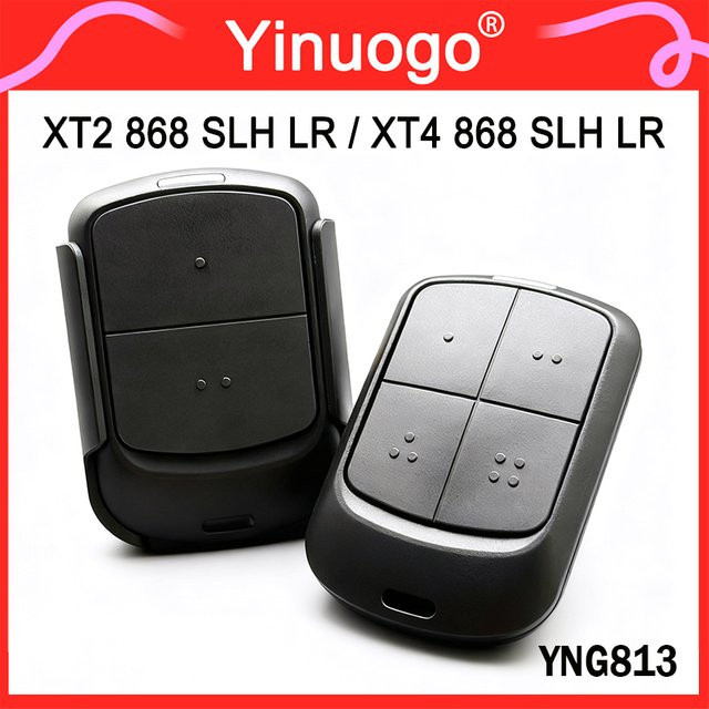 YNG813 Garagentor-Fernbedienung mit Clip für XT2 868 SLH LR 7870091 und XT4 868 SLH LR 7870101, 868 MHz, Schwarz - Bild 1