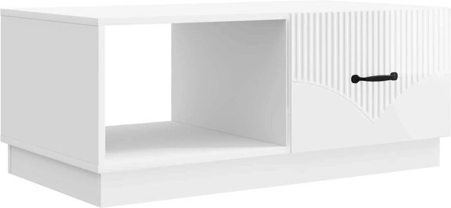 vidaXL Couchtisch in Hochglanz Weiß aus Holzwerkstoff, B/T/H: 90 x 50 x 37 cm - Bild 1
