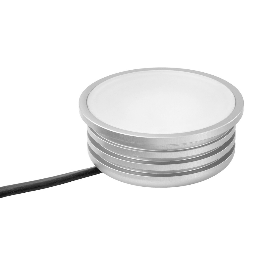 Luxvenum Forma Diamond LED Einbaustrahler rund in Silber und Weiß, dimmbar, 7W, Aluminium und Milchglas, 230V - Bild 1