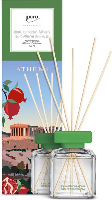 ipuro Raumduft Delicious Athen Reed Diffuser Fruchtig Floral in Transparent Green - Bild 1