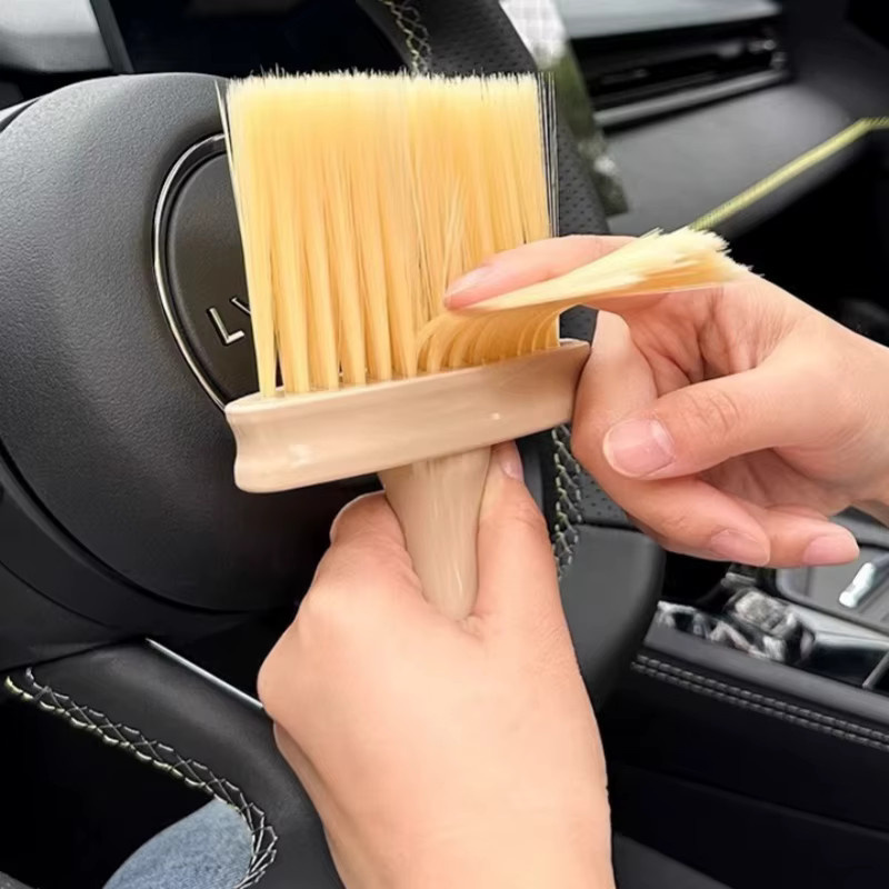 VTMANMNS Multifunktionale Reinigungsbürste in Beige für Haushalt und Auto als Staubentferner für Fensterbänke, Tastaturecken und tiefe Ecken - Bild 6