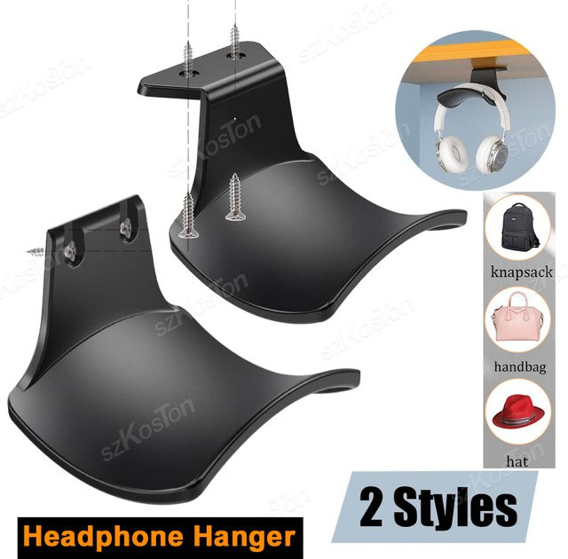 SZKOSTON Universal Kopfhörer Ständer zur Wandmontage als Headset Halter in Schwarz oder Weiß - Bild 1