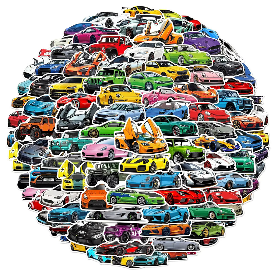 100 Stück Auto-Doodle-Aufkleber aus wasserfestem Vinyl in Multicolour für Notebook, Laptop, Handyhülle und Gepäck - Bild 2