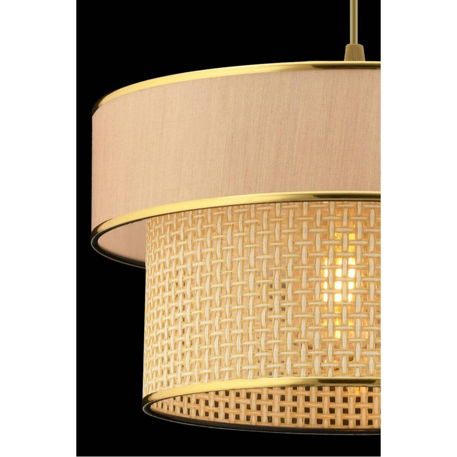 Opviq Pendelleuchte Ero Hazeran in Beige aus Baumwolle mit E27 Fassung, B/T/H: 30 x 30 x 65 cm - Bild 3