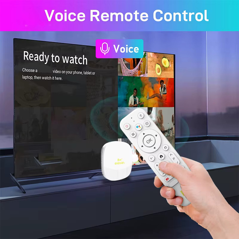 TV98 ATV Max Android 14 TV Box mit Allwinner H313, 2GB RAM, 8GB Speicher, Wifi 6, Bluetooth, 8K 4K AV1 Full HD Smart Media Player und Sprachsteuerung in Weiß - Bild 3