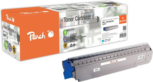 Peach O4405 Toner XL Cyan wiederaufbereitet für OKI MC 861 CDTN, MC 861 CDTN plus, MC 861 CDXN und MC 861 CDXN plus - Bild 1