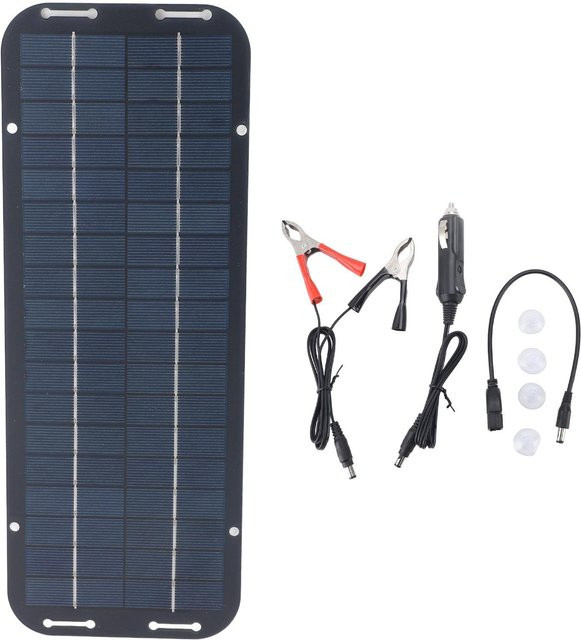 CosyHome Tragbares Solarpanel 12V 5W in Schwarz - Bild 1