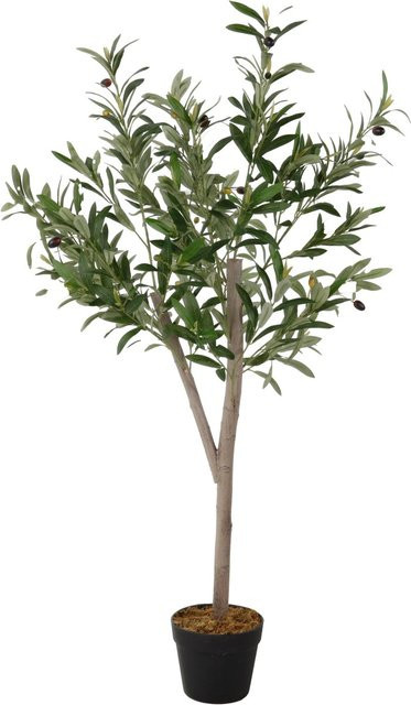 Lex Kunst-Olivenbaum in Grün mit Blumentopf, Höhe: 120 cm - Bild 1