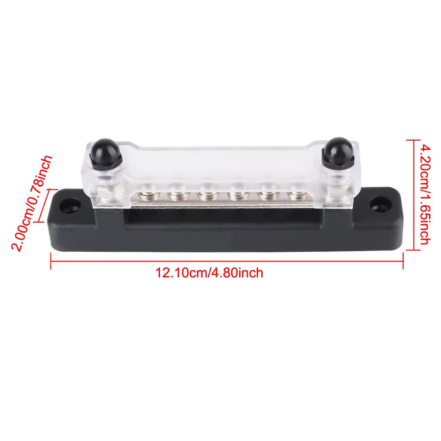 6-Wege Splitter Boot Verteilerblock 150A 48V Sammelschiene für LKW und Auto in Rot - Bild 5