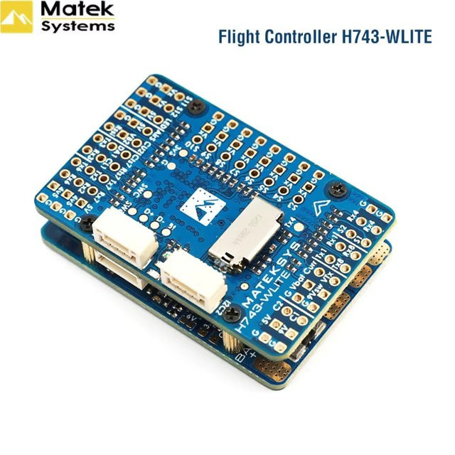 Mateksys Matek H743-WLITE Flight Controller STM32H743VIH6 ICM42688-P DPS310 OSD MicroSD Blackbox F765 für FPV in Schwarz und Blau - Bild 1