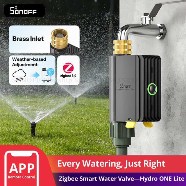 SONOFF SWV-ZNE Hydro Series Hydro ONE Lite Zigbee Smart Wasserventil in Schwarz ohne Durchflussmesser mit zwei Kommunikationsmodi und flexibler Steuerung - Bild 1