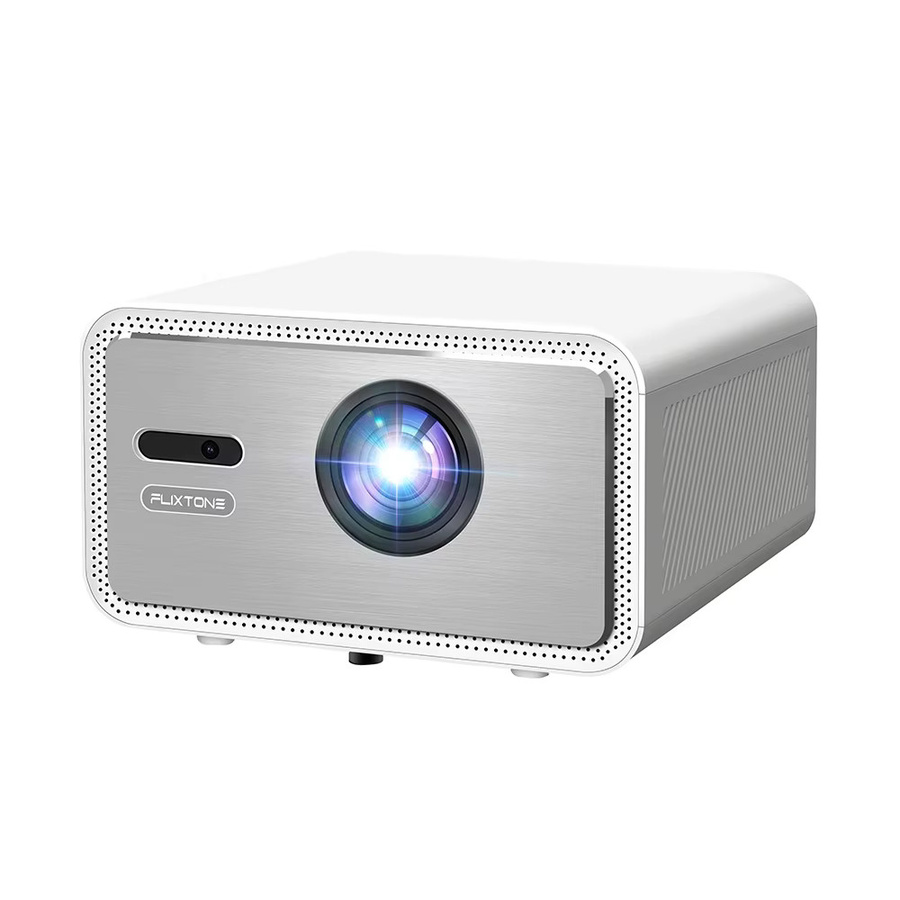 Flixtone D9W Mini Projektor Full HD 1080P 4K Tragbarer Beamer in Weiß - Bild 5
