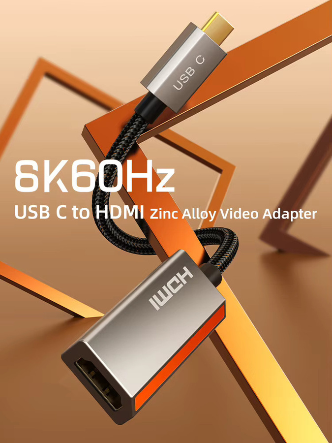 CABLETIME 8K USB-C auf HDMI Kabel mit 8K@60Hz und 4K@120Hz Auflösung, HDR 10 und Zinklegierung für Gen 2 Geräte, MacBook Air und iPad Pro - Bild 3