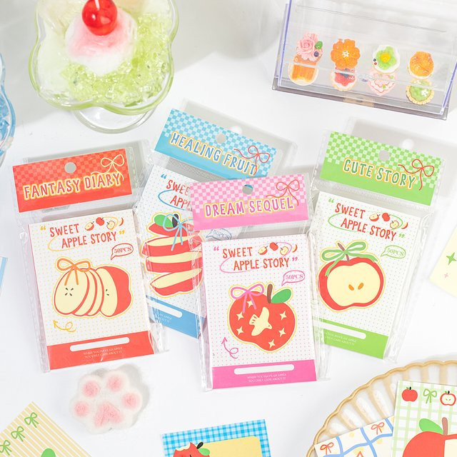 Frucht-Serie Scrapbook-Papier Set mit Fruchtbildern, 50 Blatt Kartonpapier in Multicolour, Format M5 - Bild 1