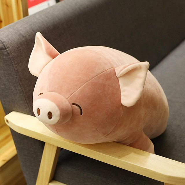 Yiran toy Liegendes Squishy Schwein Plüschkissen, Plüschtier, ab 14 Jahren - Bild 1
