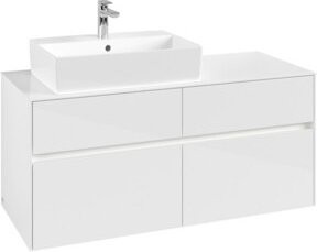 V&B Waschtischunterschrank Collaro in Weiß glänzend, B/H/T: 120 x 54,8 x 50 cm - Bild 1