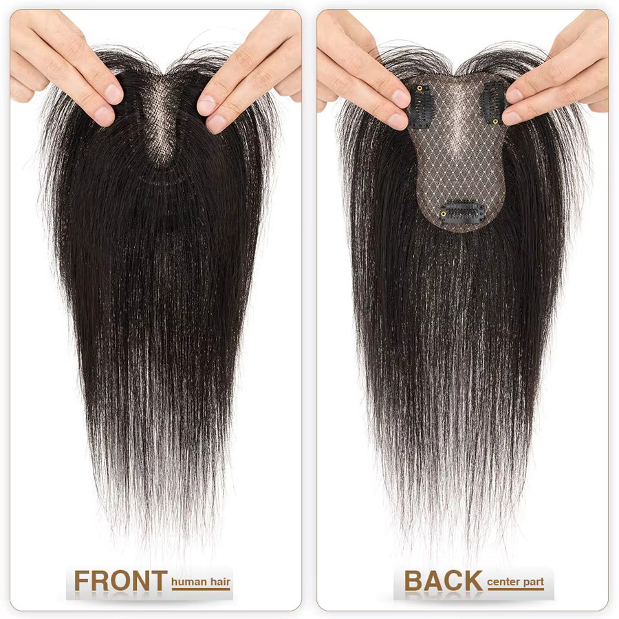 SEGO Echthaar-Toupet für Damen, 10 Zoll, Clip-in - Bild 3