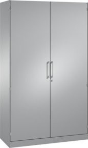 C+P Aktenschrank Asisto mit Drehtüren in Weißaluminium, Metall, H: 198,0 cm, B: 120,0 cm, T: 43,5 cm - Bild 1