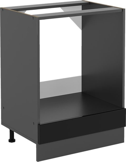Vicco Herdschrank R-Line Küchenschrank in Anthrazit und Schwarz mit Hochglanz-Finish, Breite: 60 cm - Bild 1
