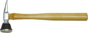 BGS Ausbeul-Riffelhammer aus Stahl mit Holzgriff Ø 38 mm, 225 g - Bild 1